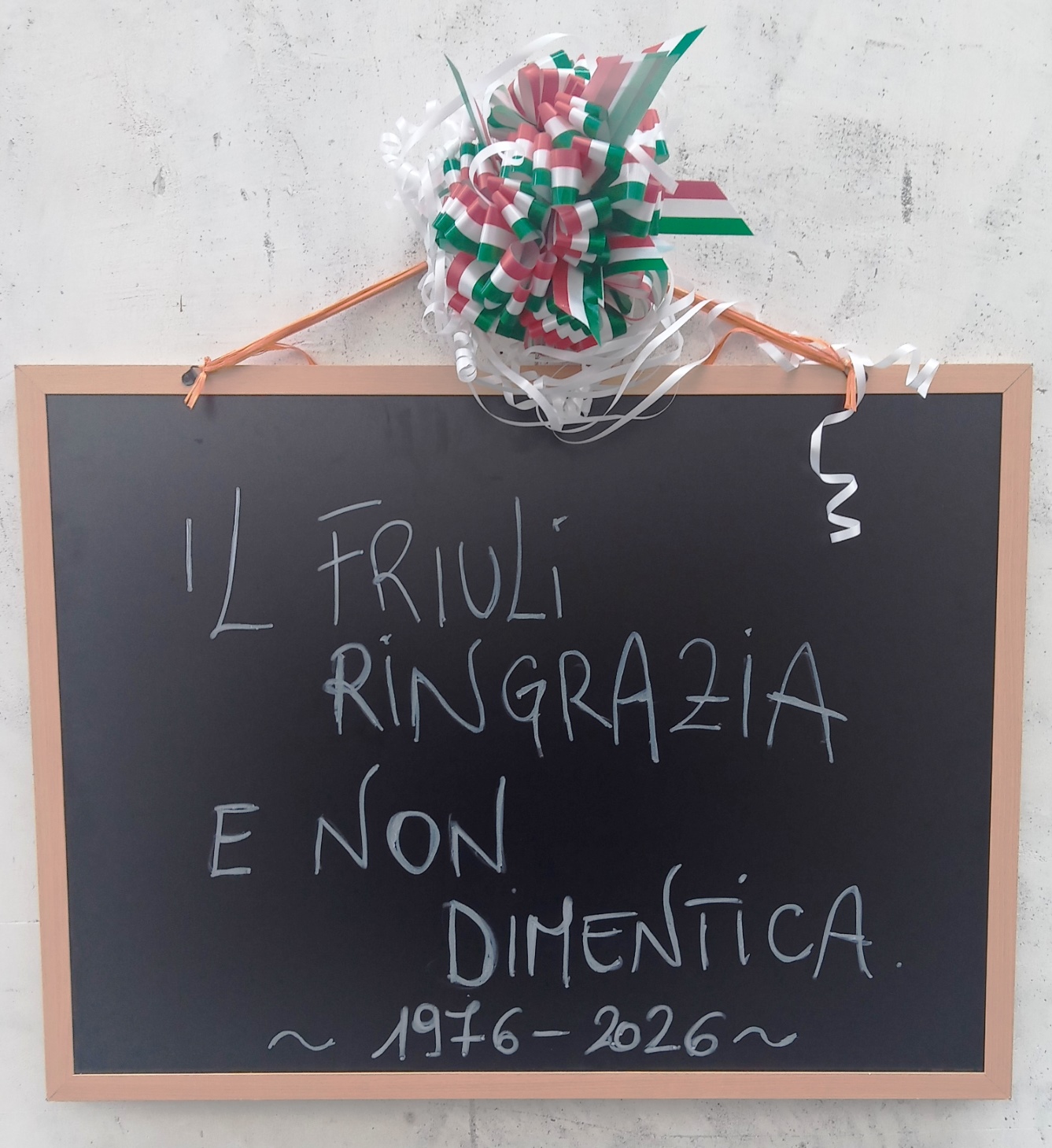 Blackboard thanks in Venzone